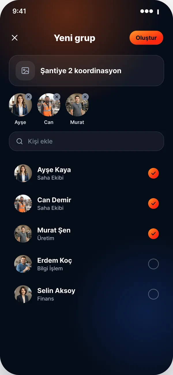 Intranet Bizz — Mobile · New group