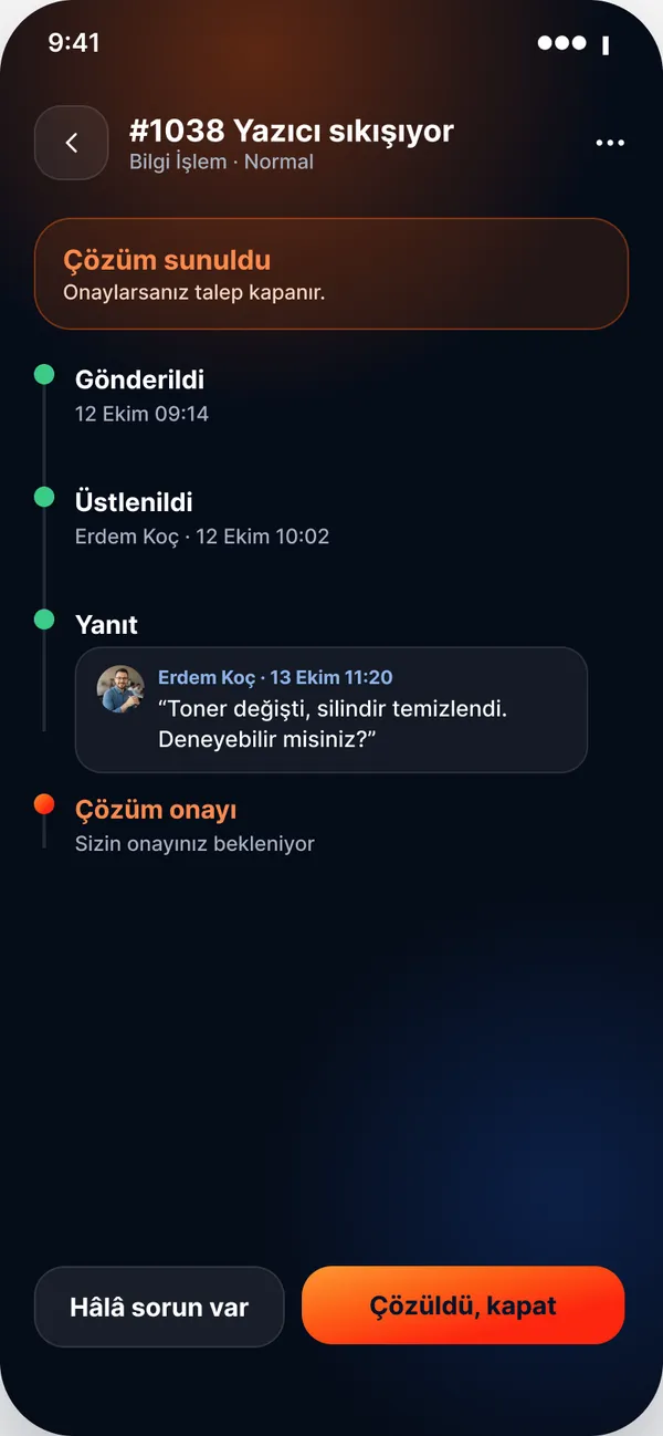 Intranet Bizz — Mobile · Request details
